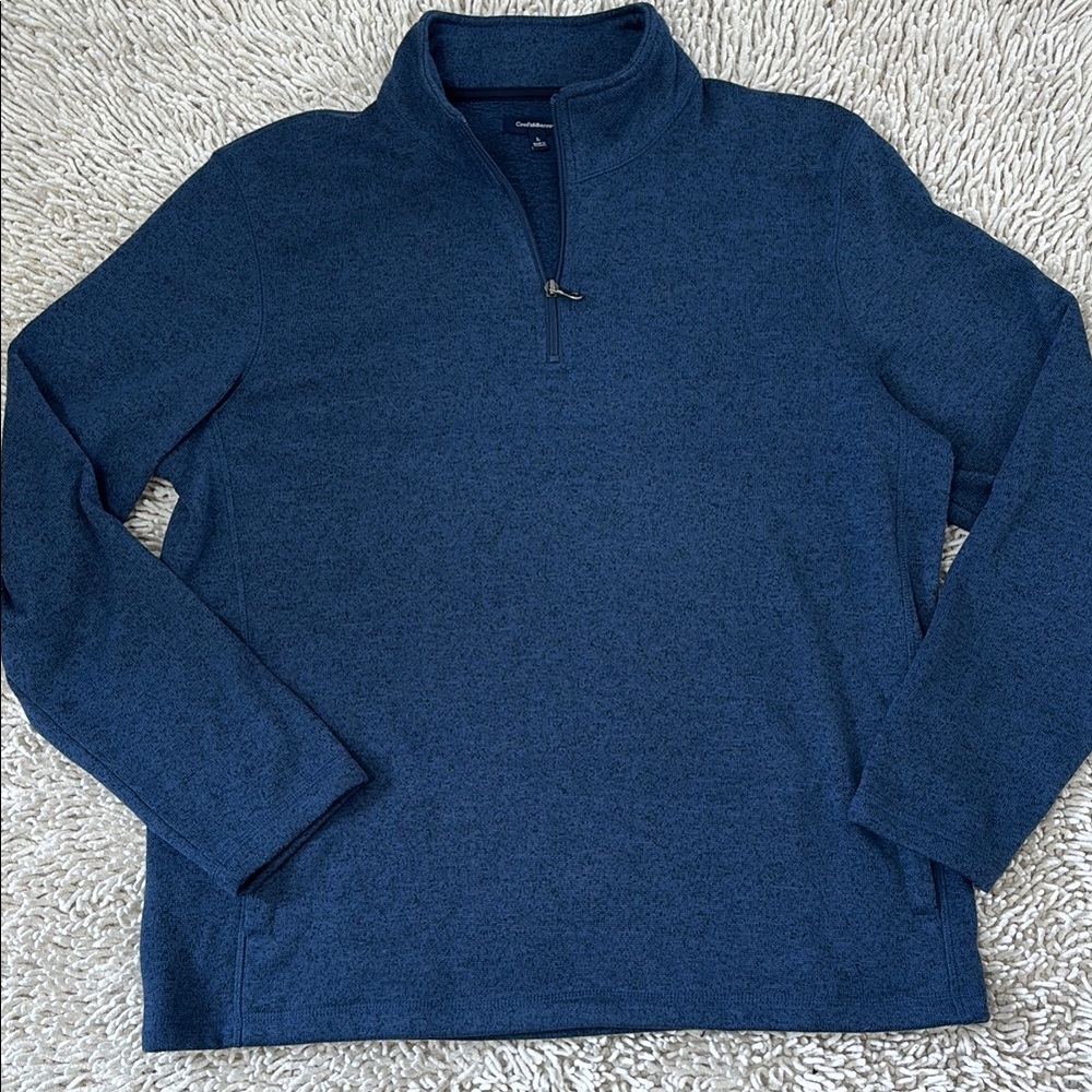 Men's Blue Quarter-Zip Sweater